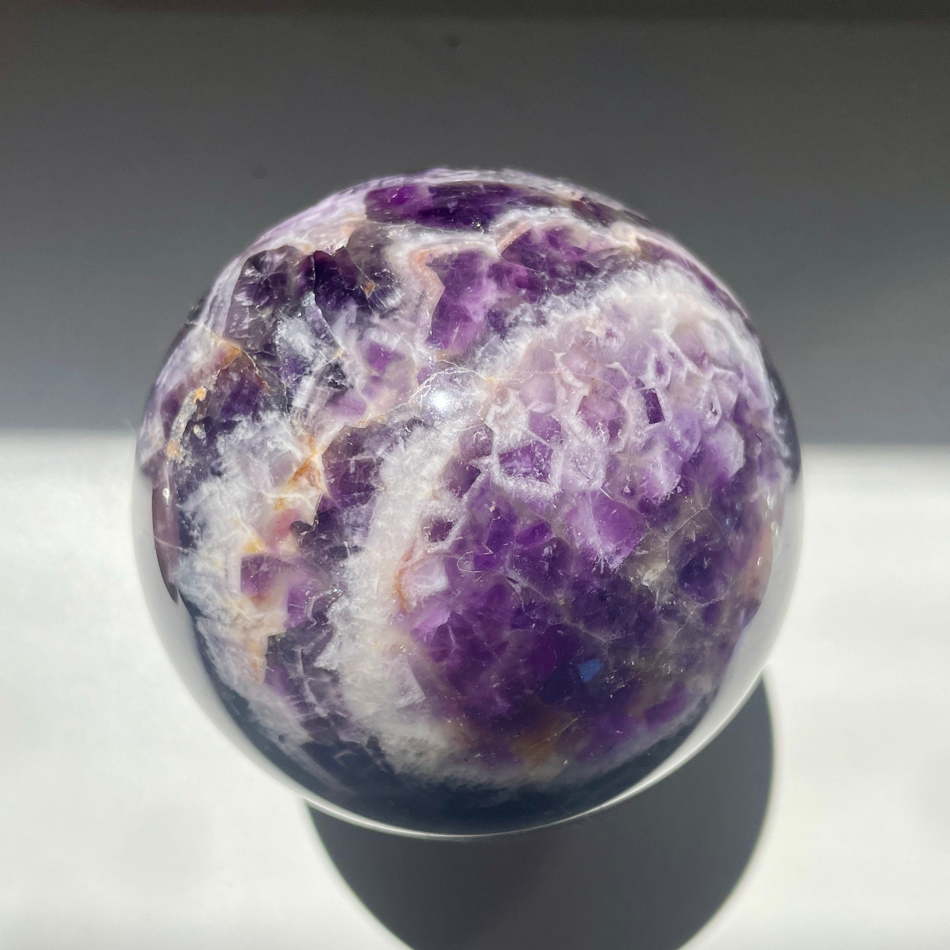 Chevron Amethyst Sphere 6.5CM
