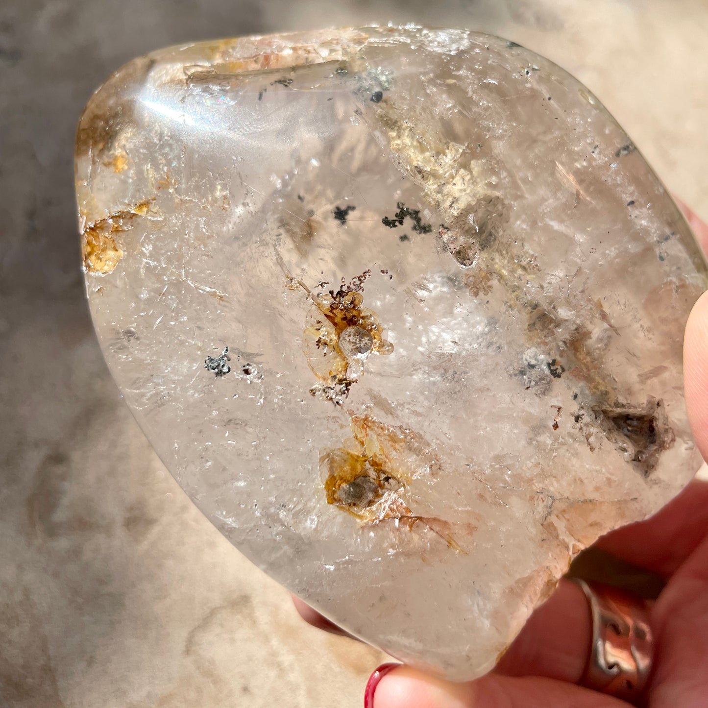 Clear Quartz Freeform with inclusions 9CM