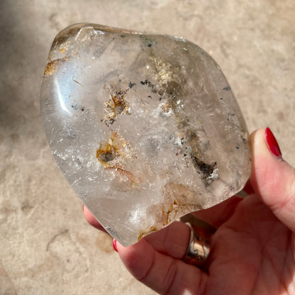 Clear Quartz Freeform with inclusions 9CM