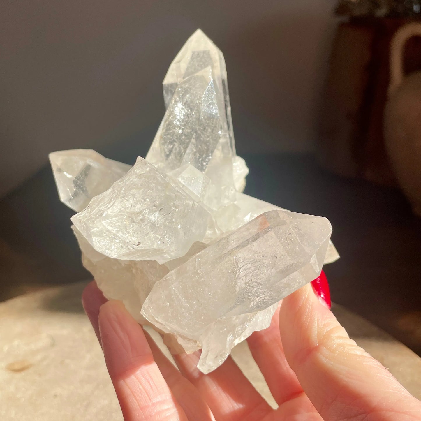 Clear Quartz cluster 12CM