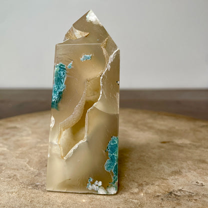 Flower Agate Tower 10CM - FA4