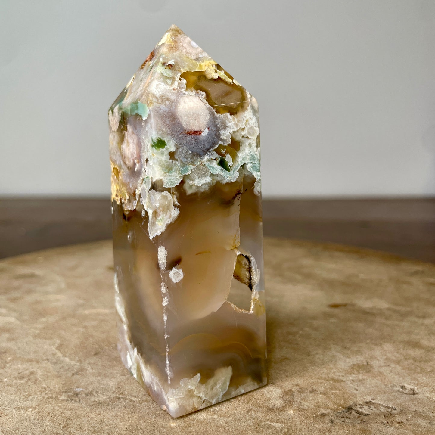 Flower Agate Tower 10CM - FA5