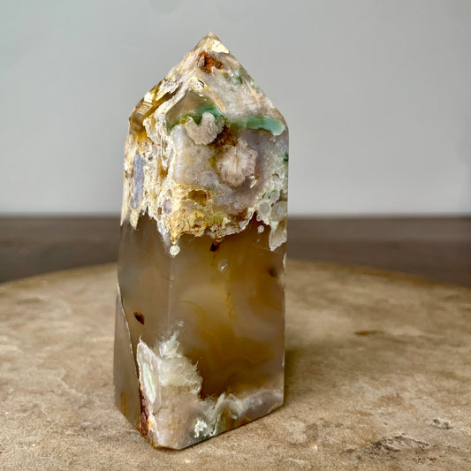 Flower Agate Tower 10CM - FA5