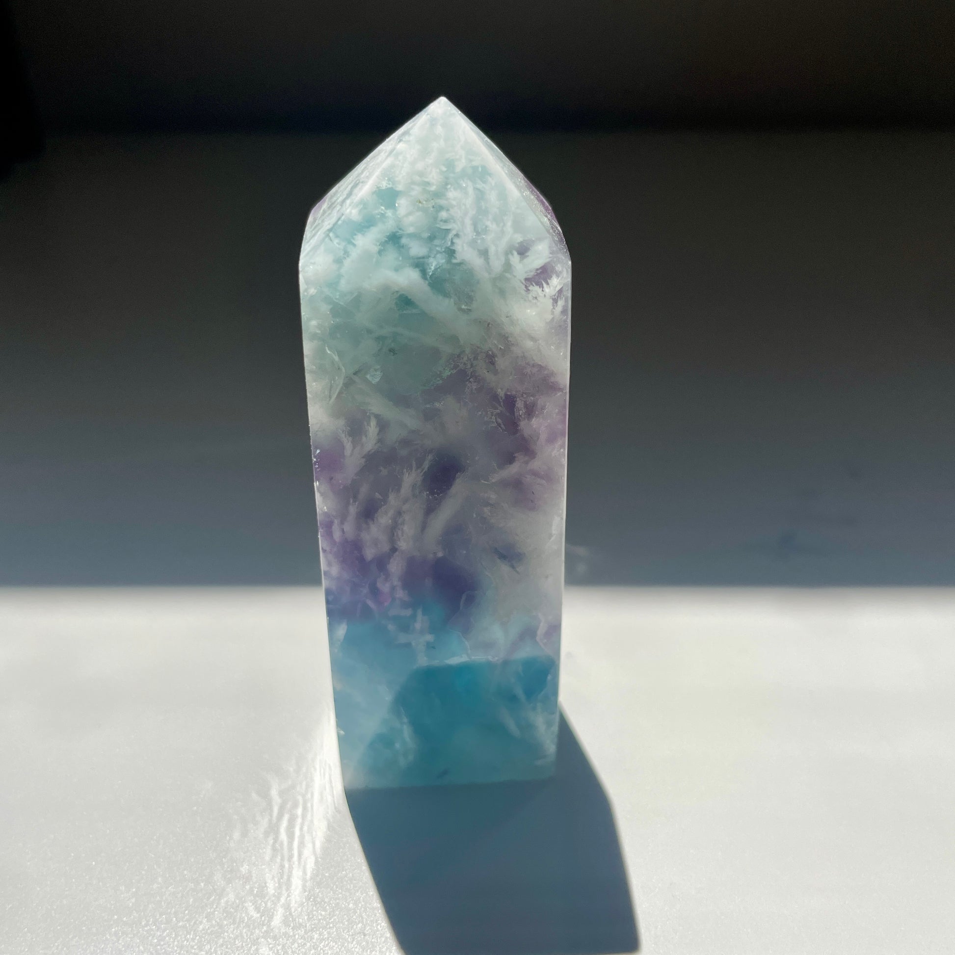 Rainbow Fluorite Feather Tower 8CM