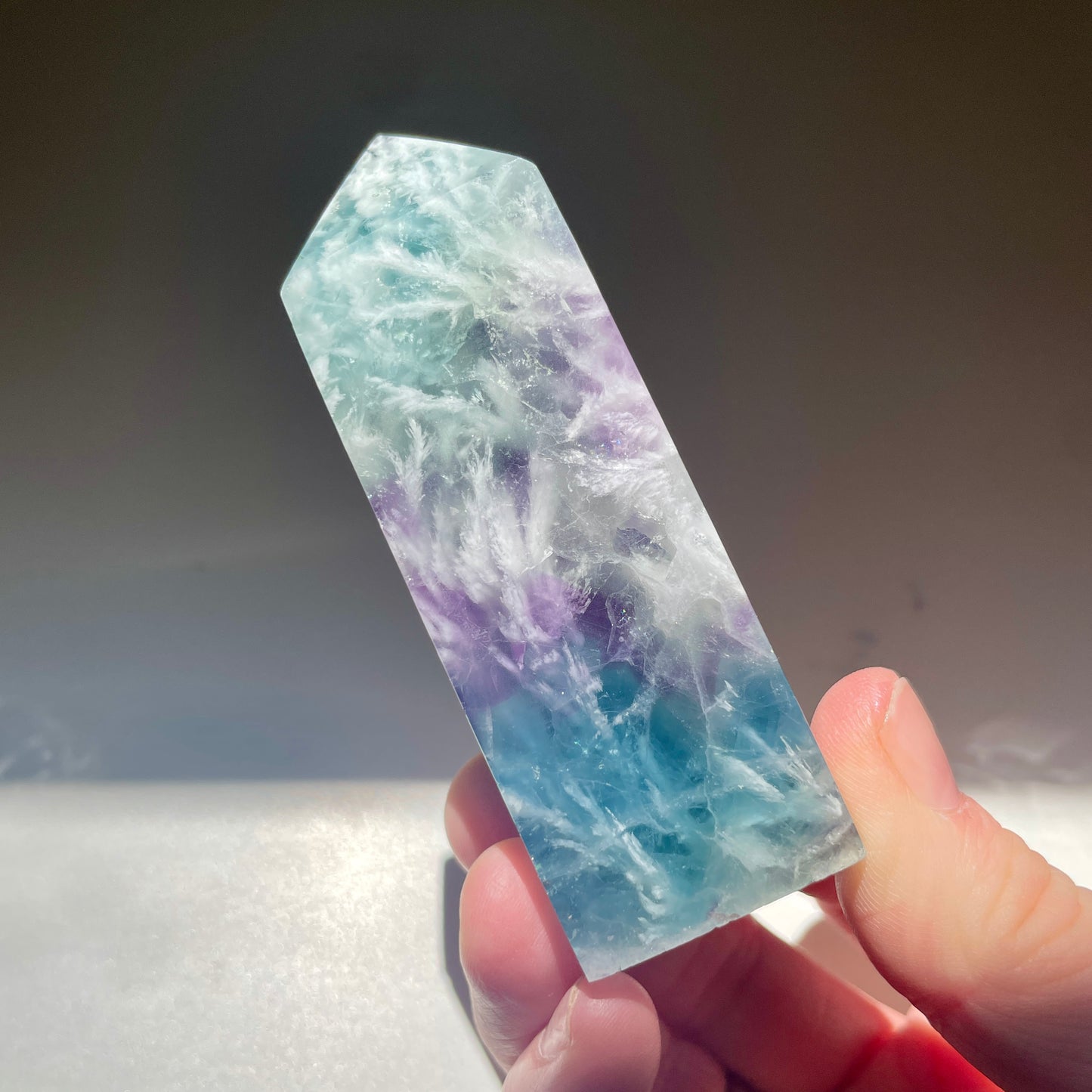 Rainbow Fluorite Feather Tower 8CM