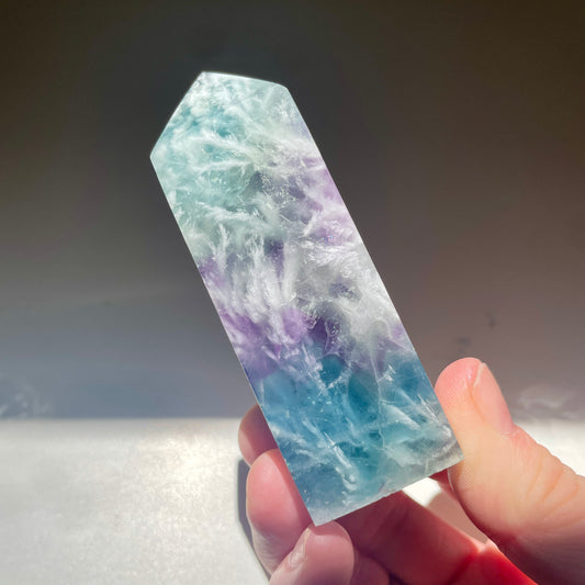 Rainbow Fluorite Feather Tower 8CM