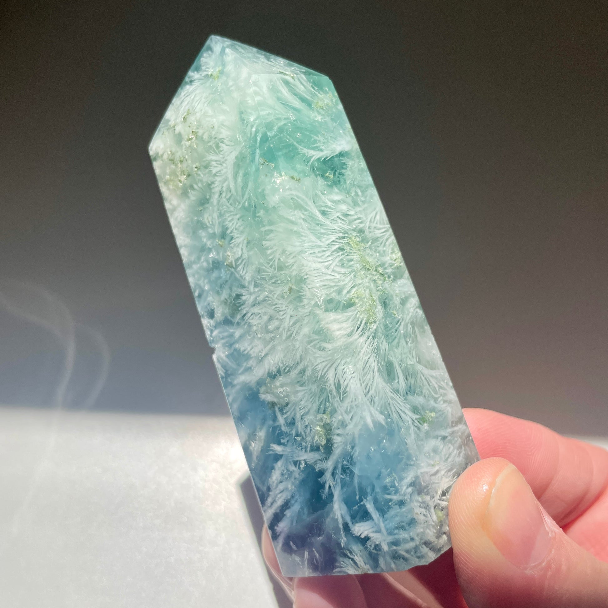 Rainbow Fluorite Feather Tower 8CM