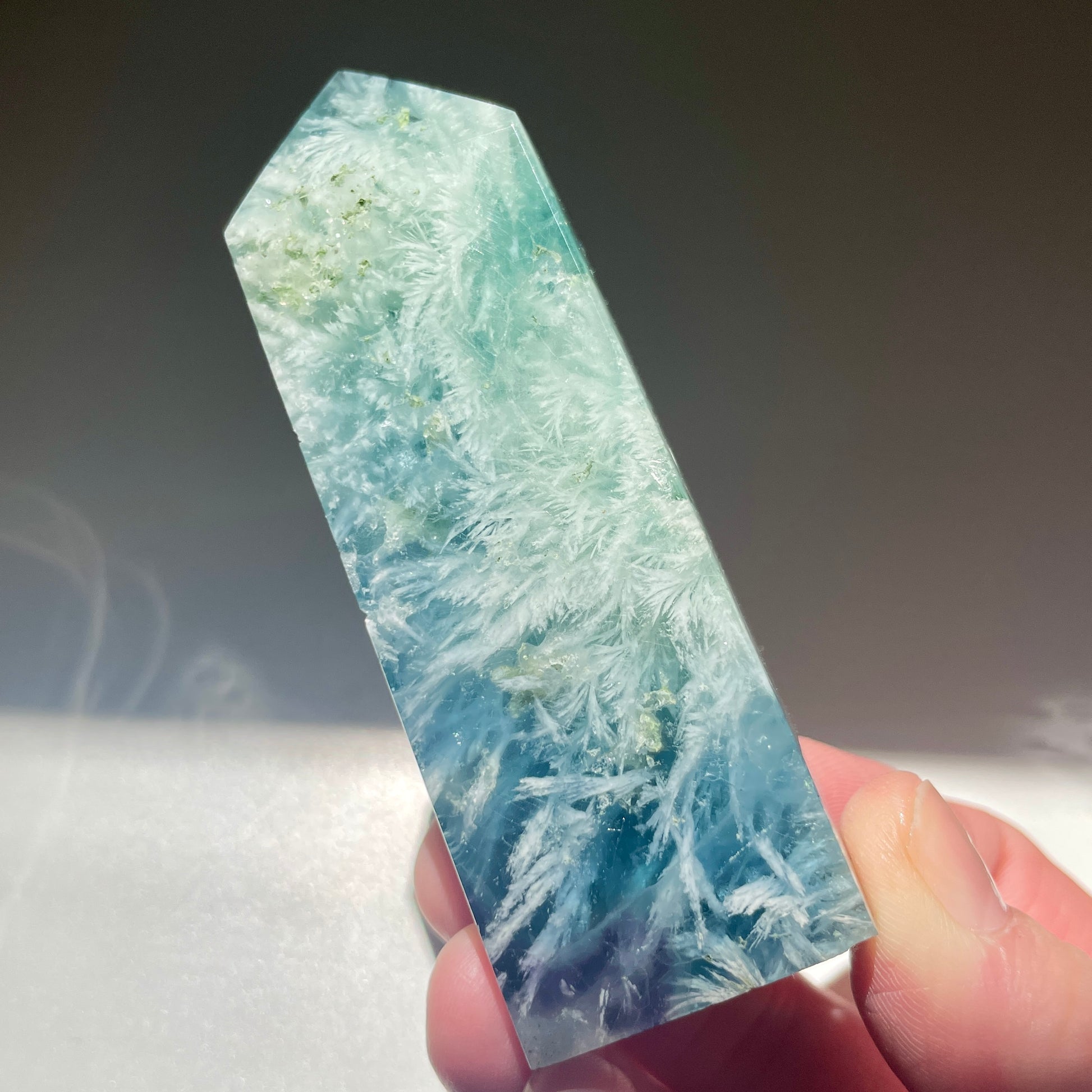 Rainbow Fluorite Feather Tower 8CM