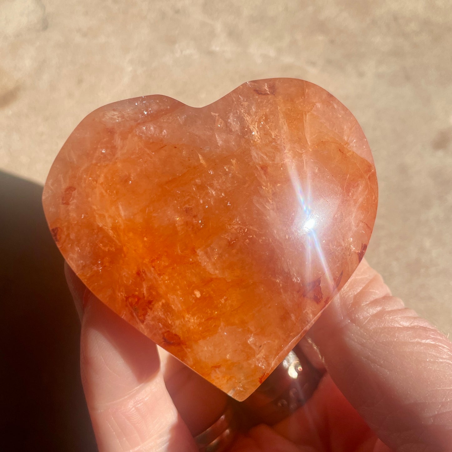 Fire Quartz Heart 5.5CM