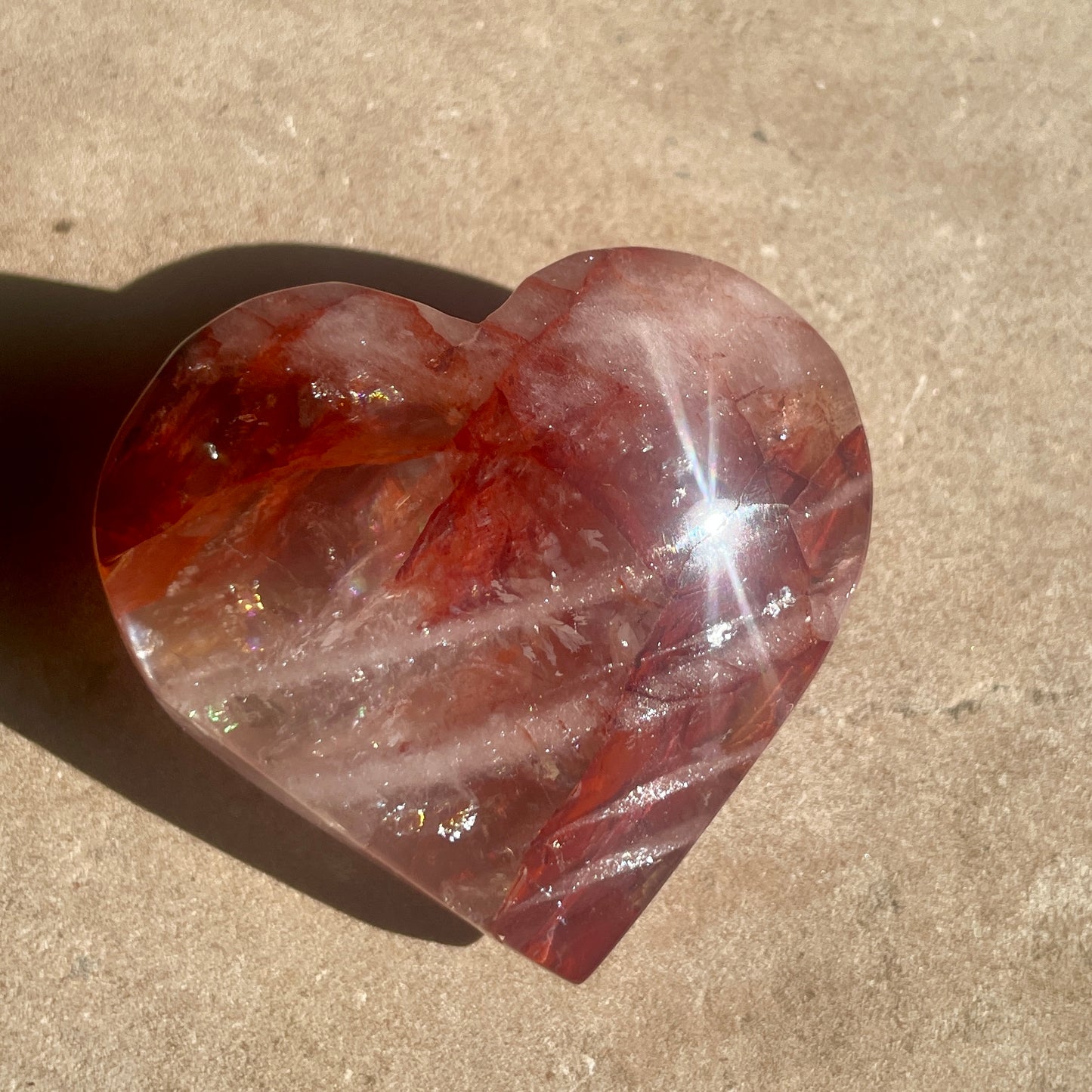 Fire Quartz Heart 5CM