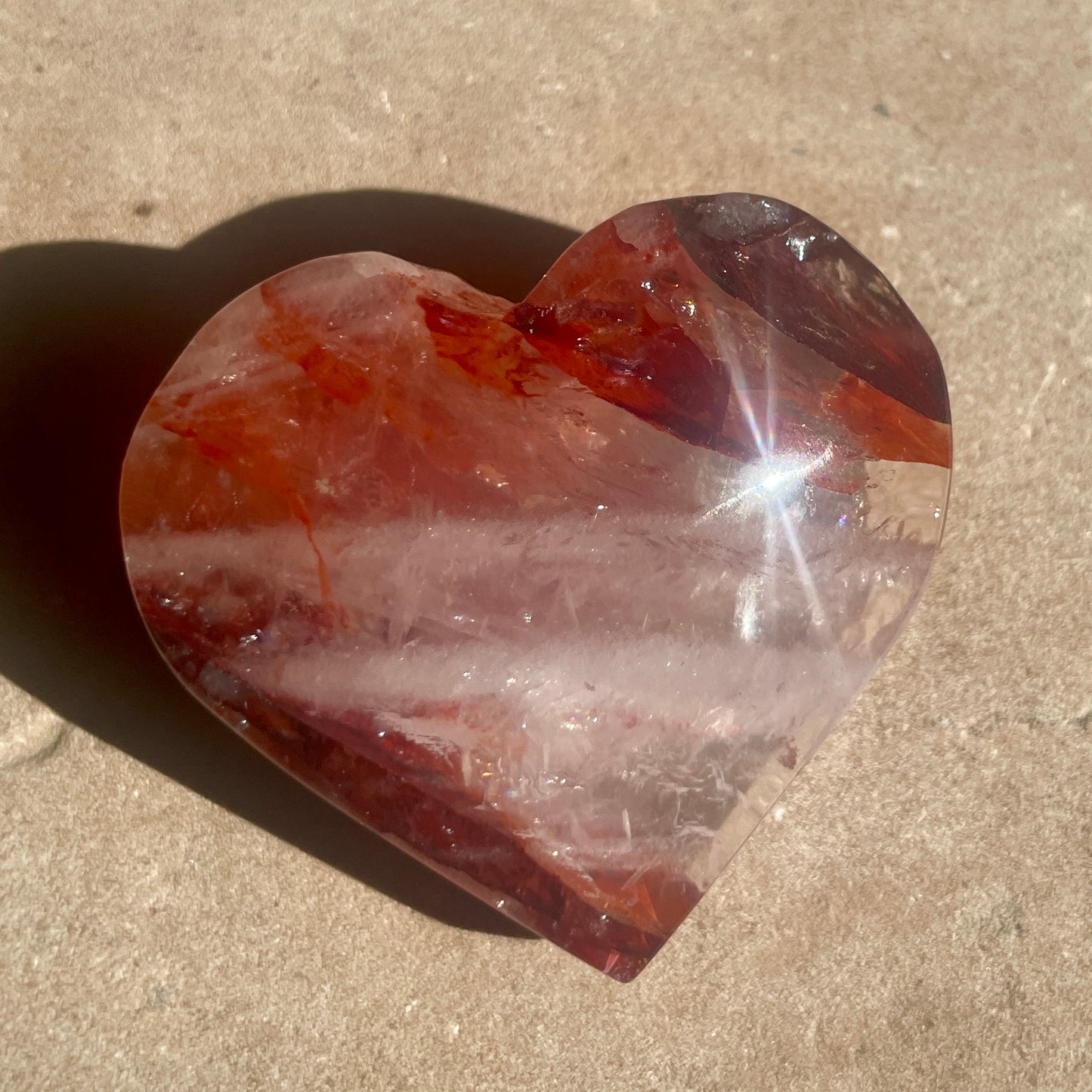 Fire Quartz Heart 5CM