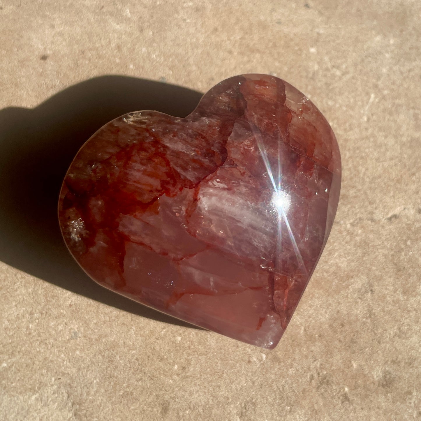 Fire Quartz Heart 5CM