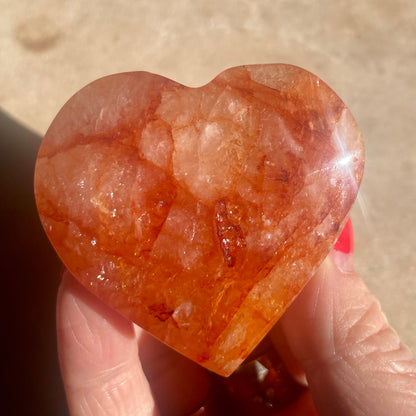 Fire Quartz Heart 5.5CM