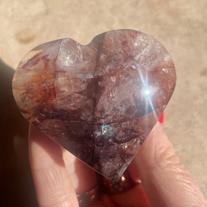 Fire Quartz Heart 6CM