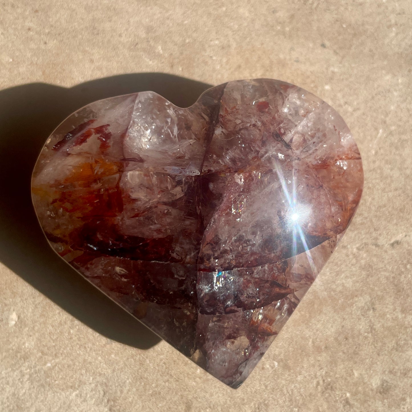 Fire Quartz Heart 6CM