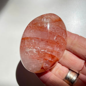 Fire Quartz Palm stone 6CM