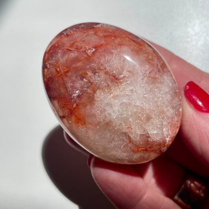 Fire Quartz Palm stone 5CM