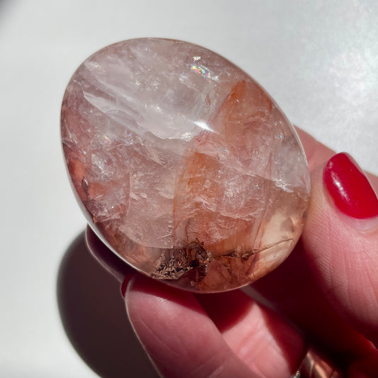 Fire Quartz Palm stone 5CM