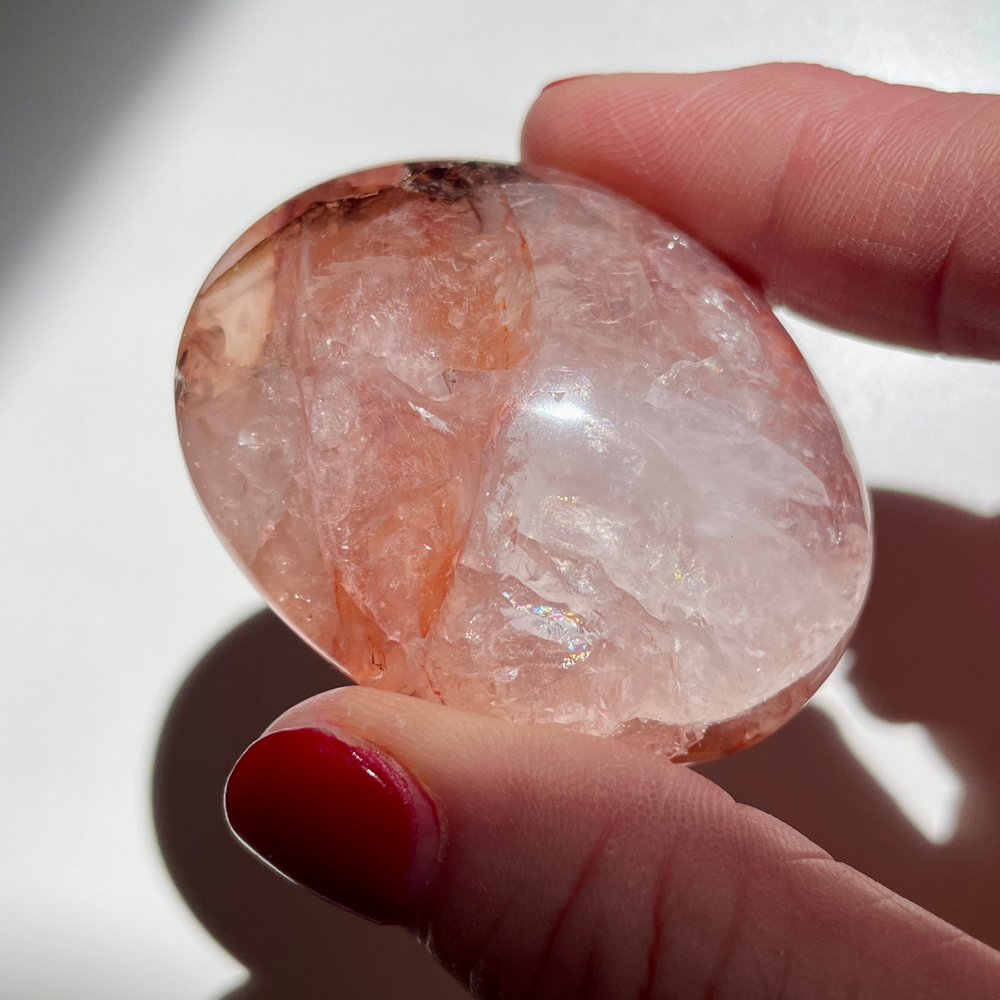 Fire Quartz Palm stone 5CM