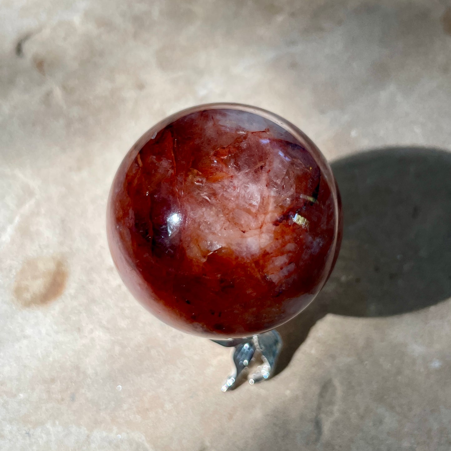 Fire Quartz Sphere 4CM