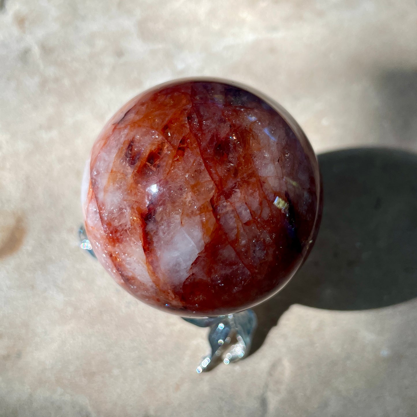 Fire Quartz Sphere 4CM