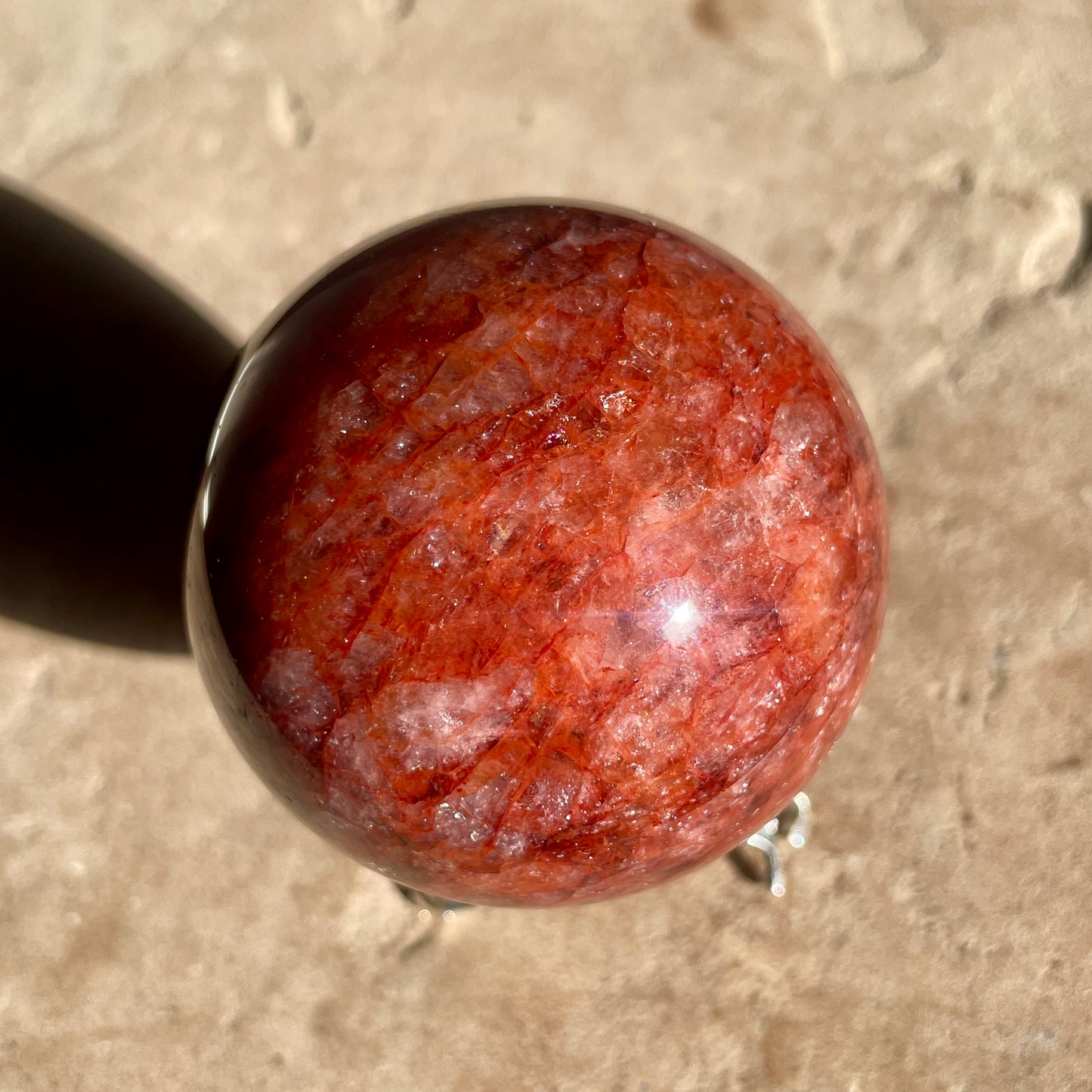 Fire Quartz Sphere 5.5CM