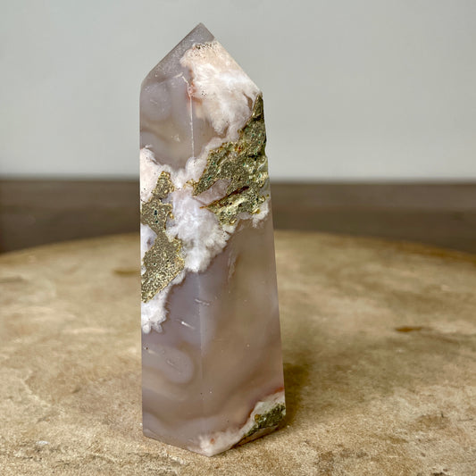 Flower Agate Tower 9CM - FA1