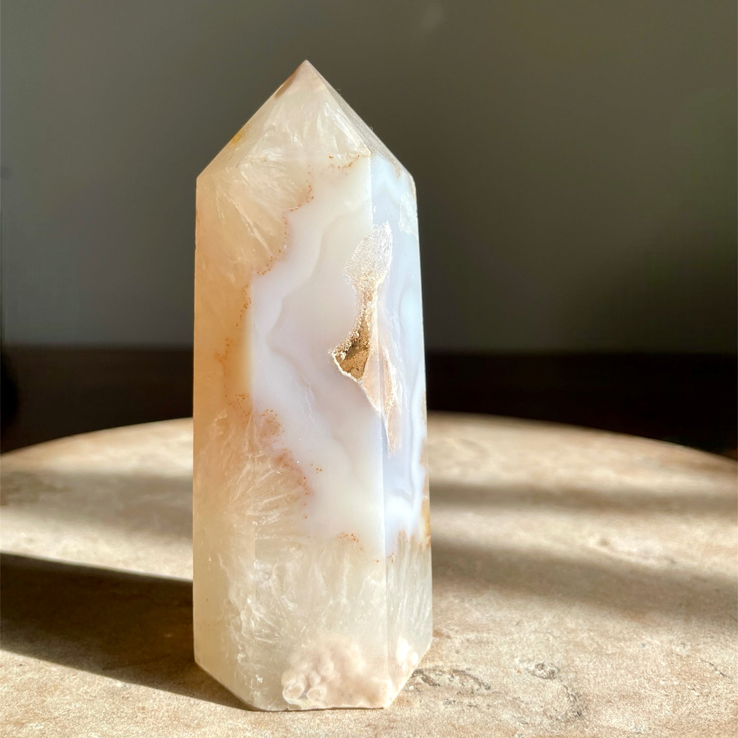 Flower Agate Tower 11cm