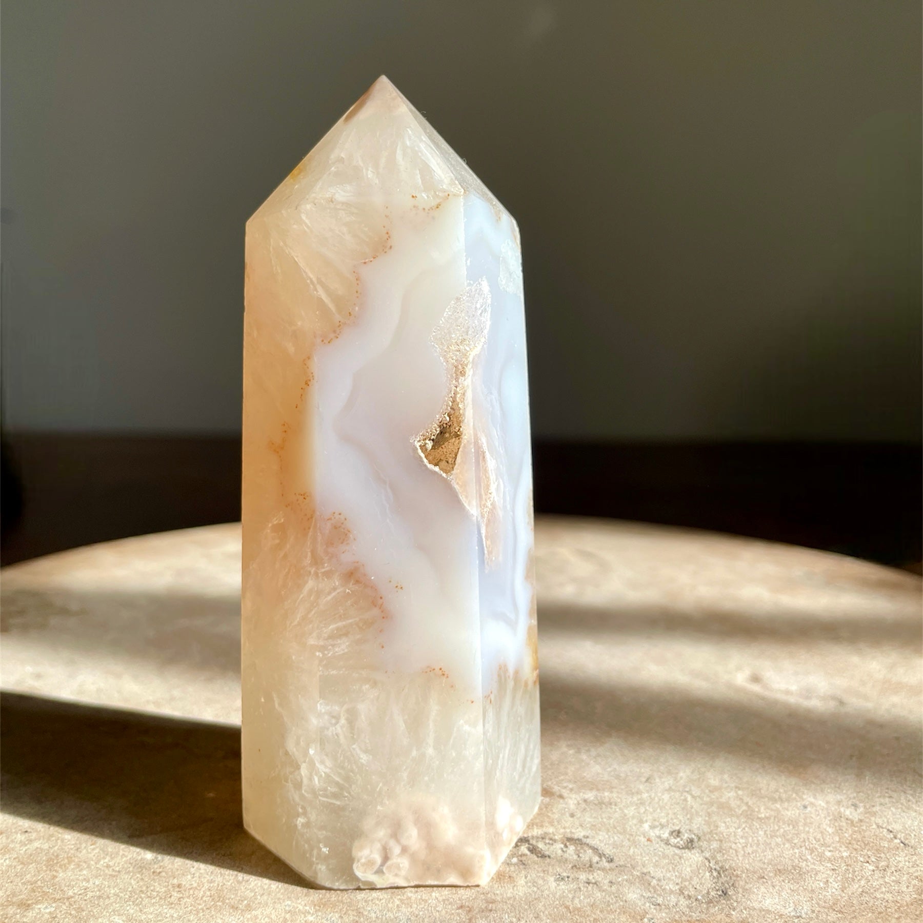 Flower Agate Tower 11cm