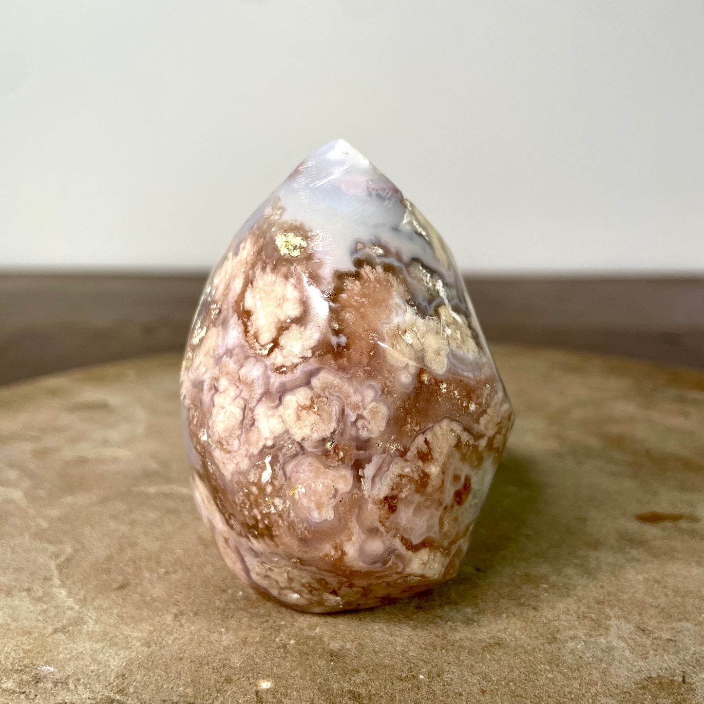 Flower Agate Druzy flame 7CM