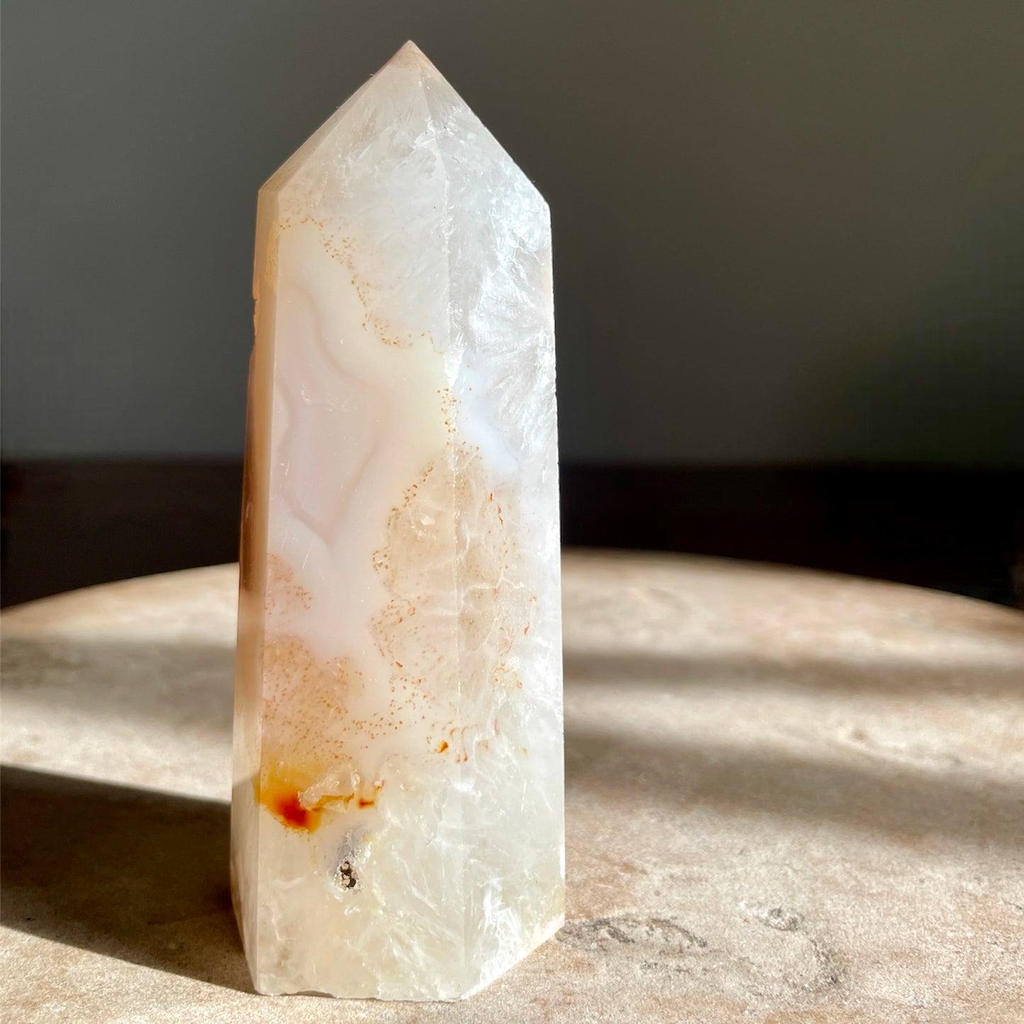 Flower Agate Tower 11cm