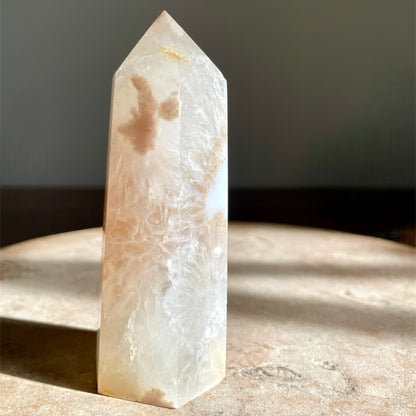 Flower Agate Tower 11cm