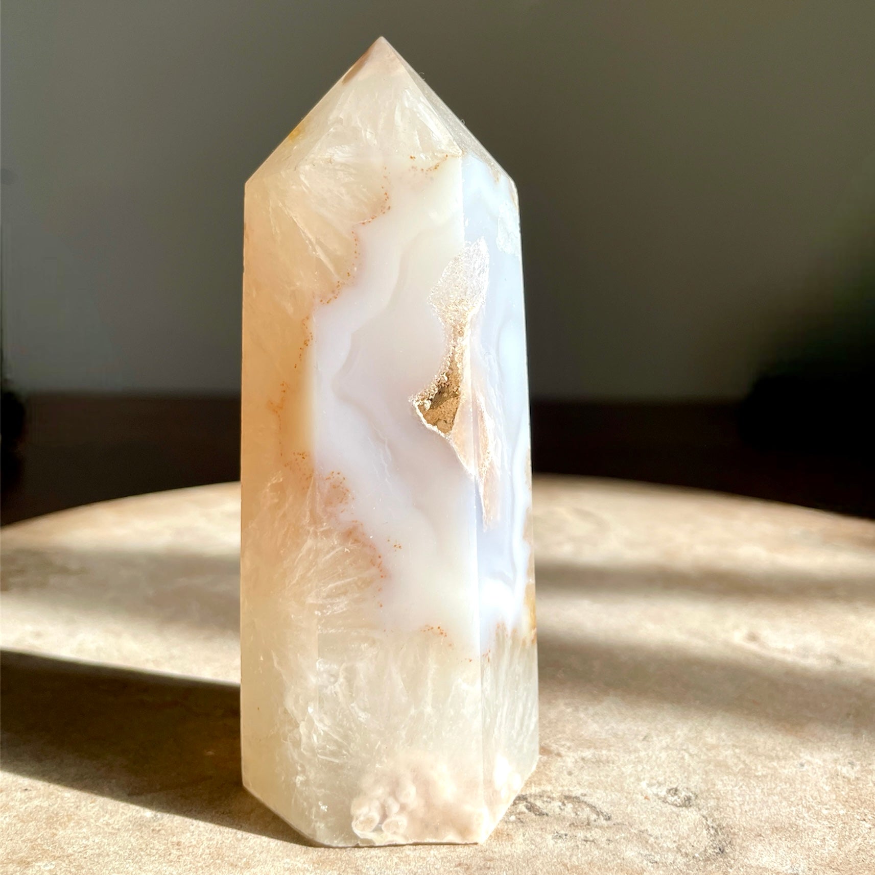 Flower Agate Tower 11cm