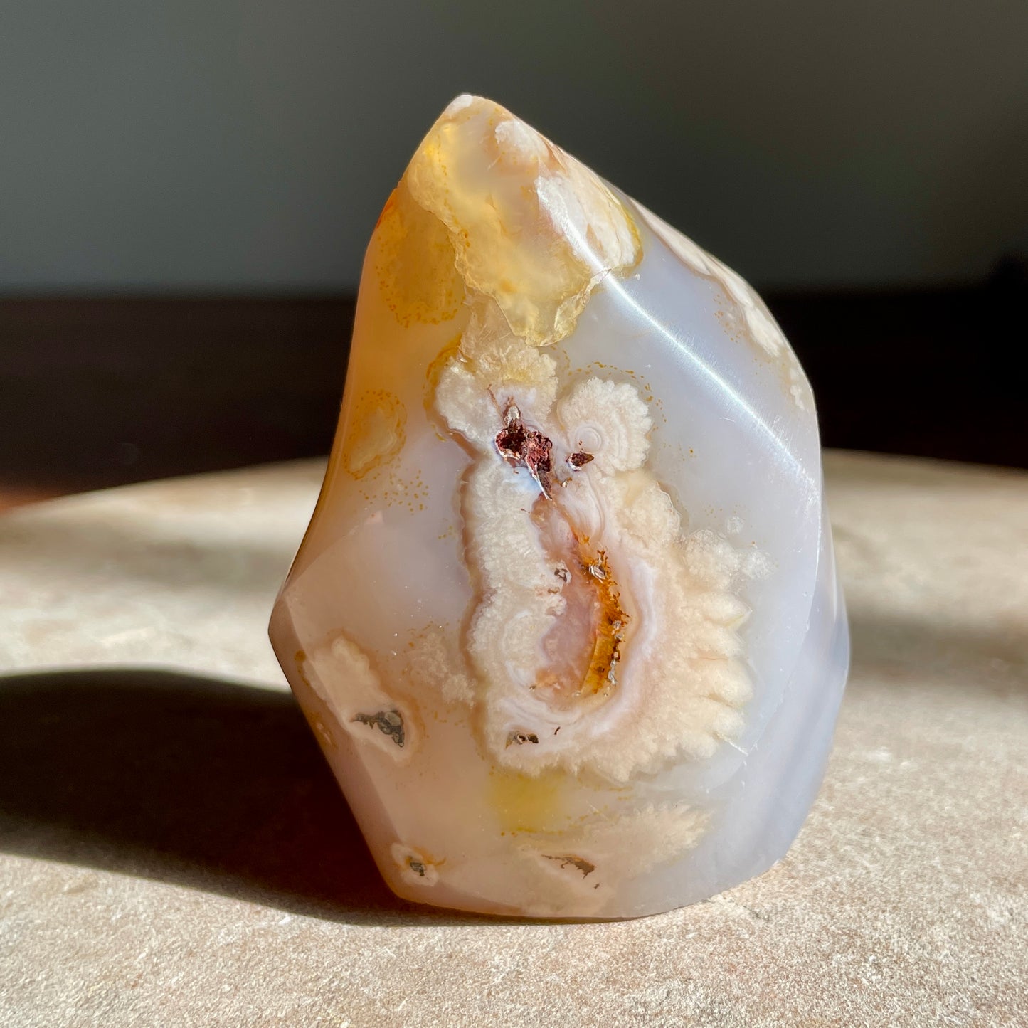 Flower Agate flame 7CM