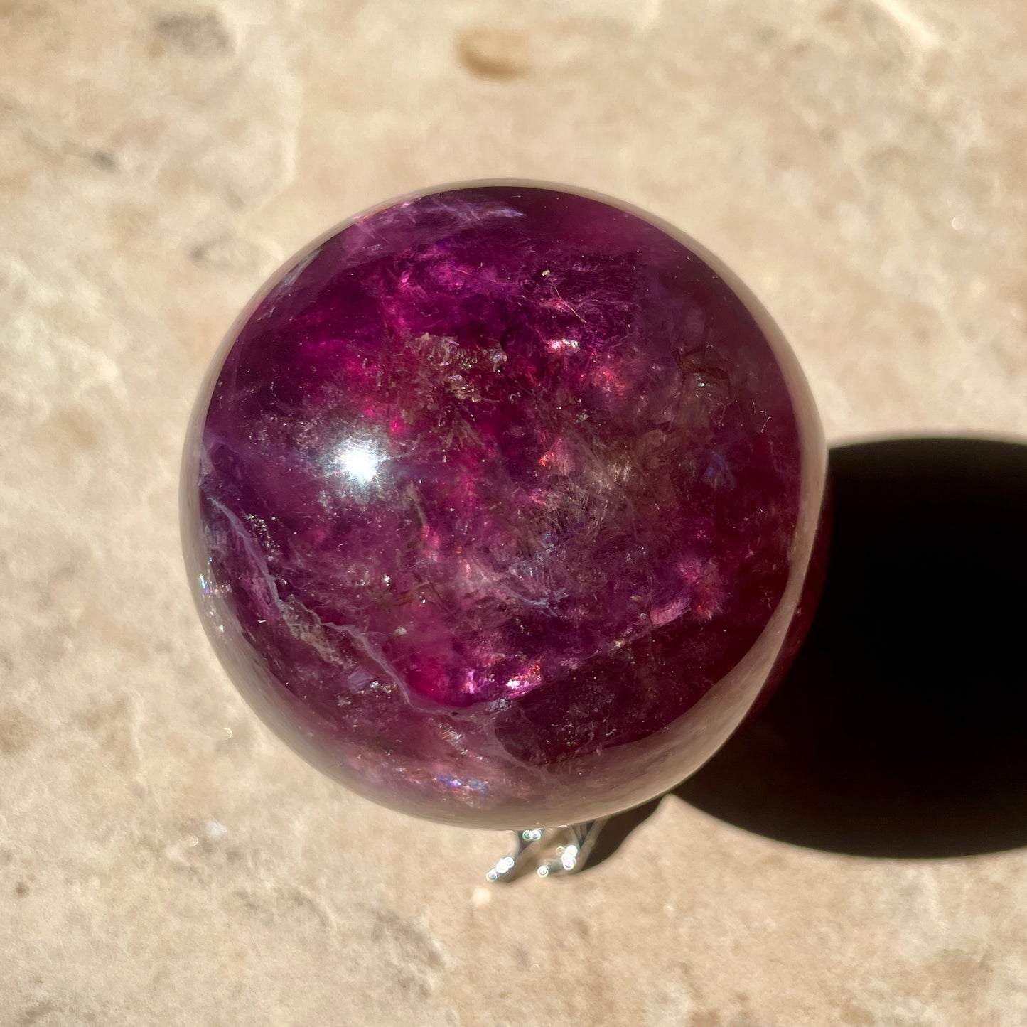 Purple Fluorite Sphere 6CM
