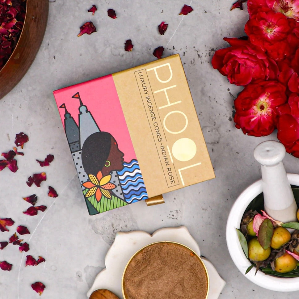 Phool Luxury incense cones - Indian Rose