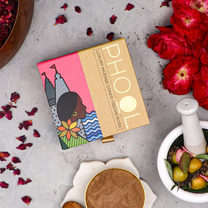 Phool Luxury incense cones - Indian Rose