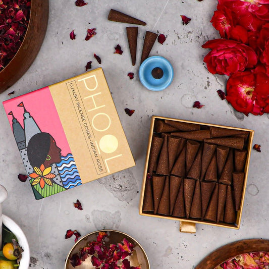 Phool Luxury incense cones - Indian Rose