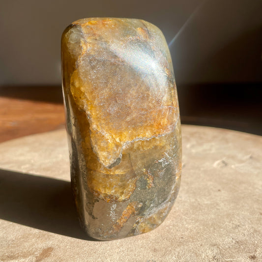 Lions Gate Quartz Freeform | Golden Healer, Pyrite & Hematite