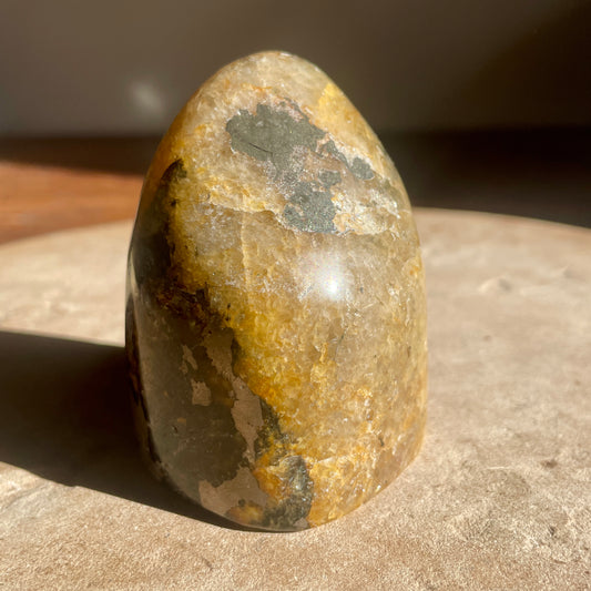 Lions Gate Quartz Freeform | Golden Healer, Pyrite & Hematite