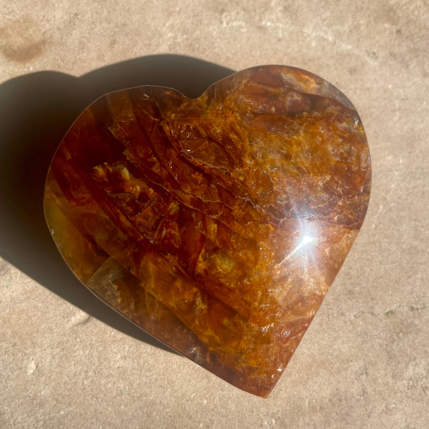 Golden Healer Quartz Heart 7CM