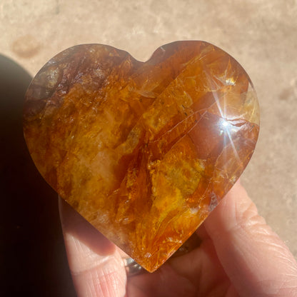 Golden Healer Quartz Heart 7CM