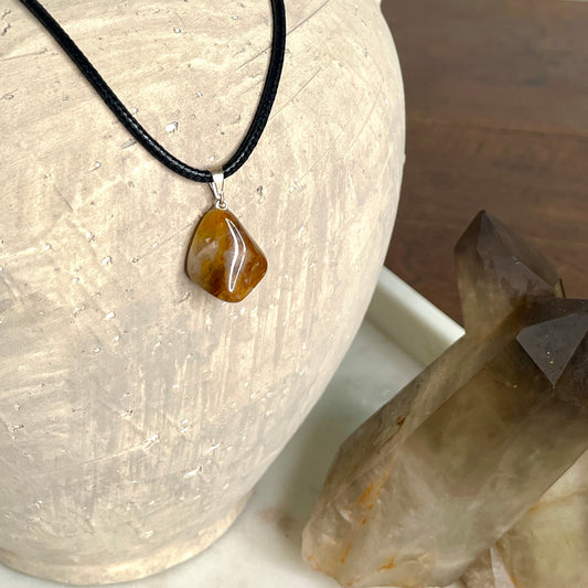 Golden Healer Quartz pendant necklace