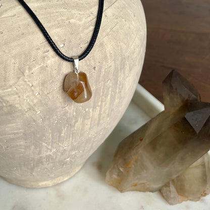 Golden Healer Quartz pendant necklace