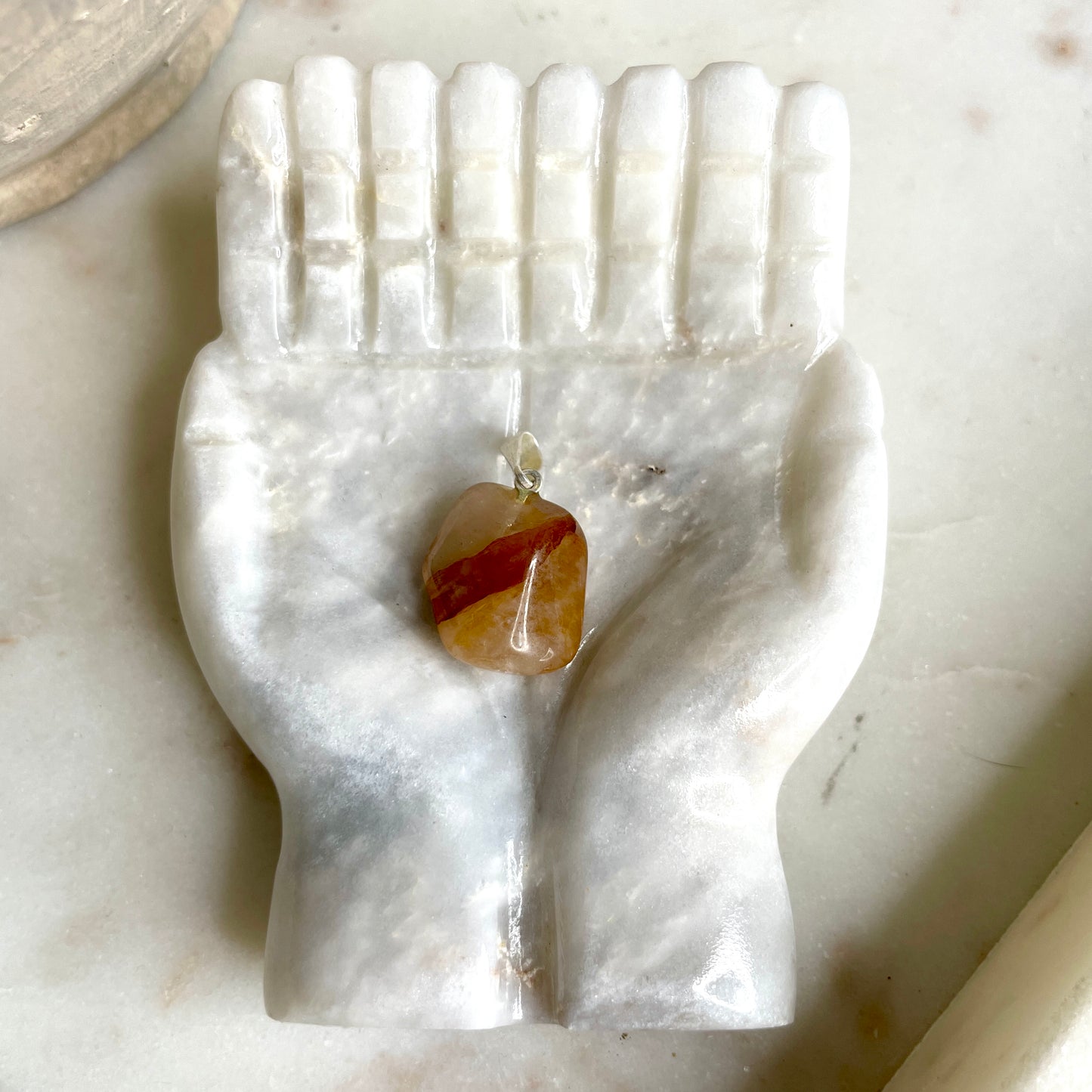 Golden Healer Quartz pendant necklace