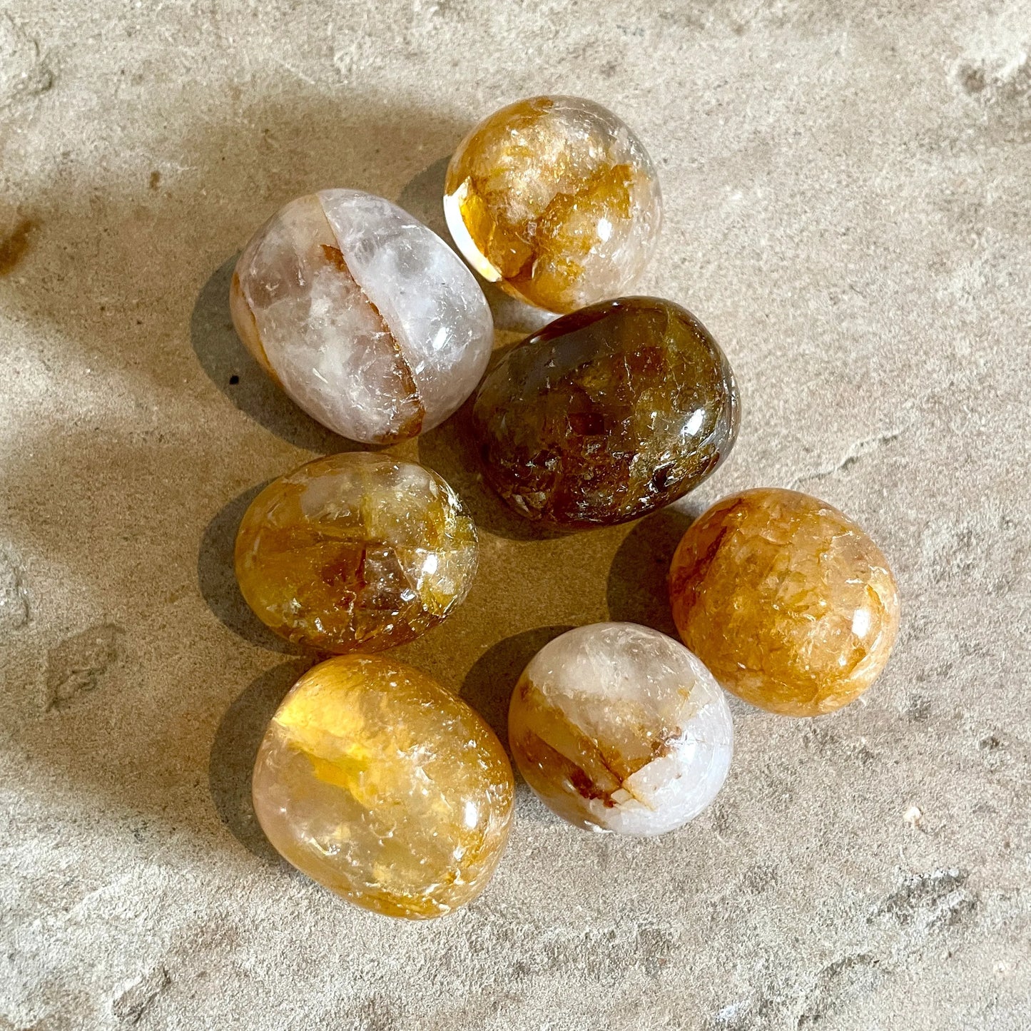 Golden Healer Quartz tumbles