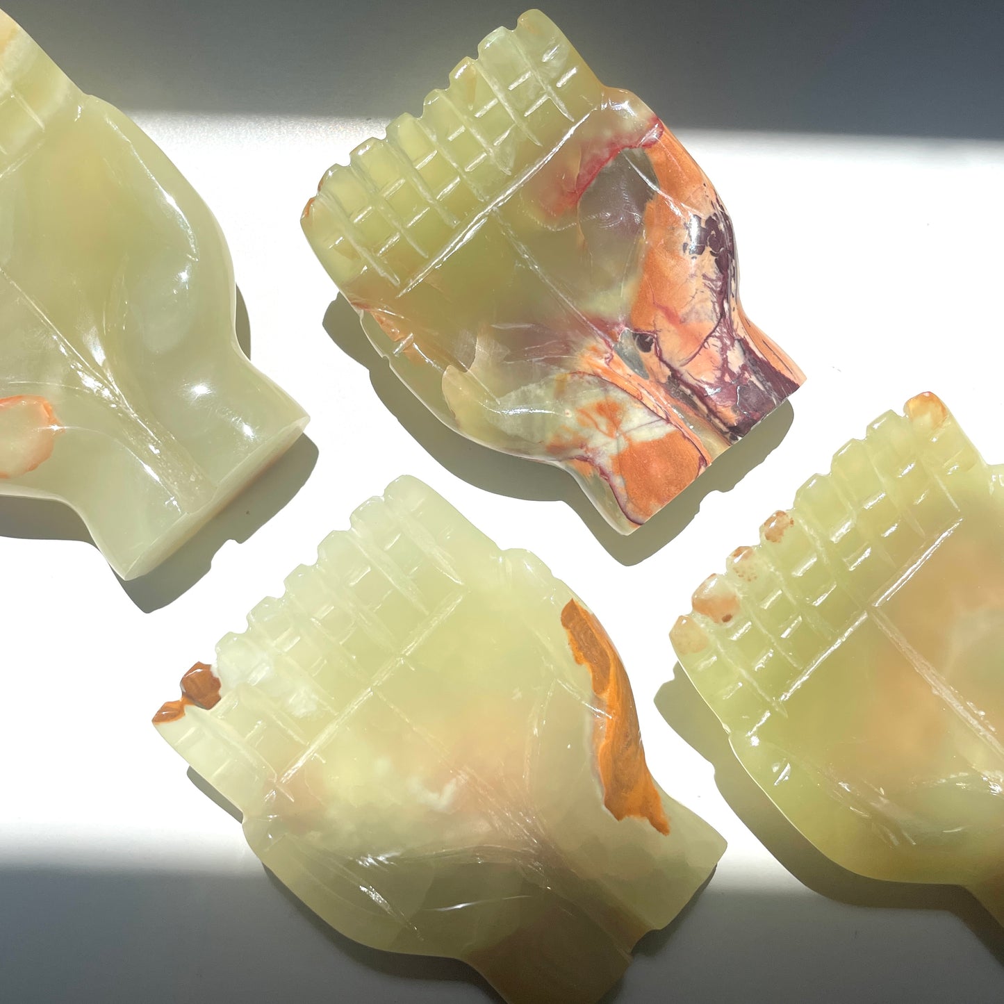 Green Onyx Offering hands bowl - MED