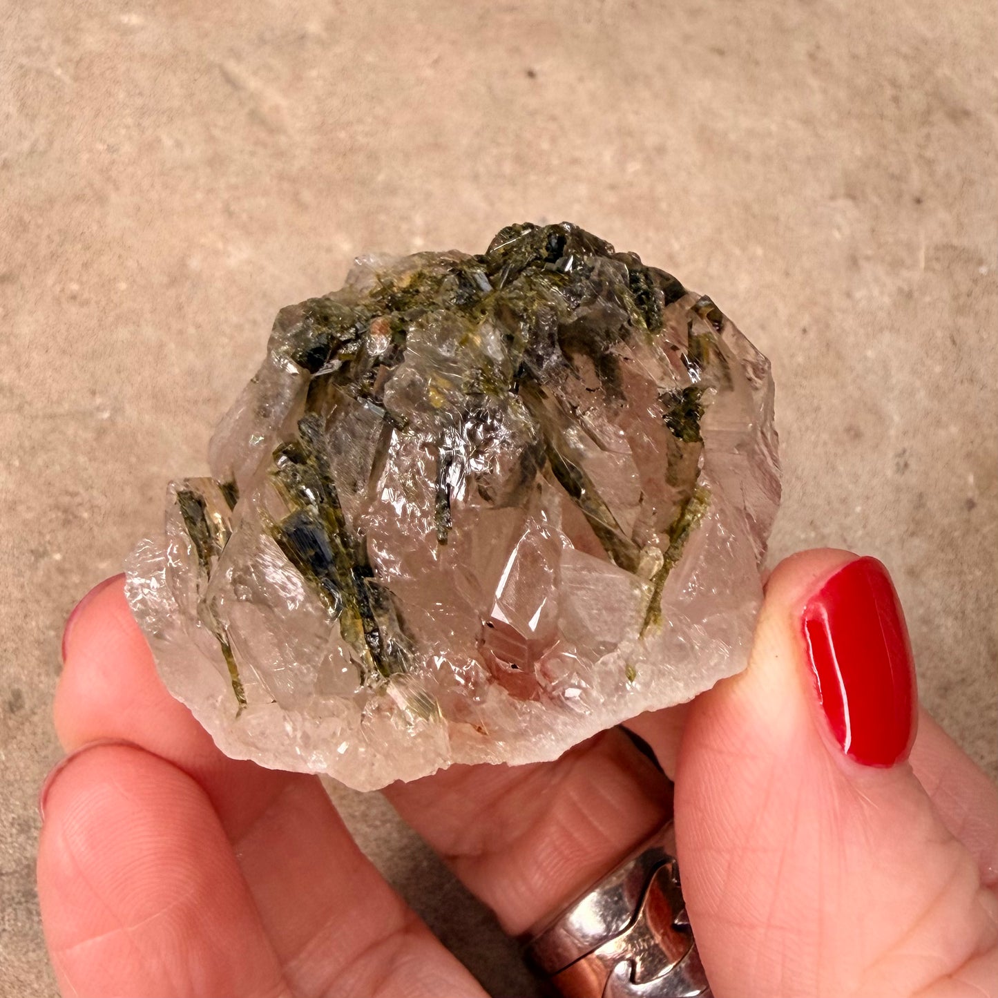 Green Tourmaline Quartz Raw 4CM