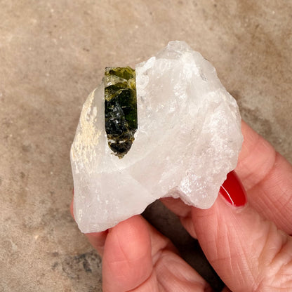 Green Tourmaline Quartz Raw 5CM