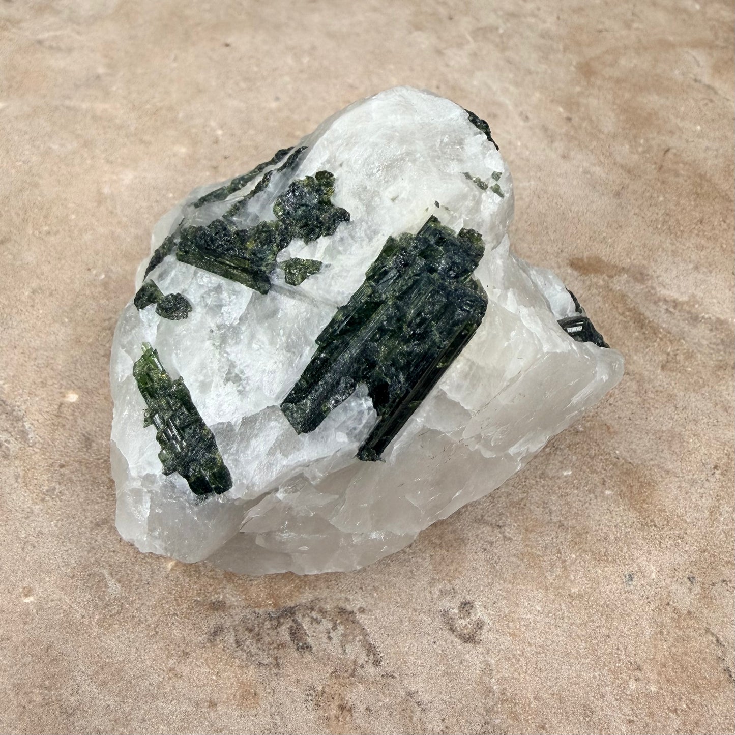 Green Tourmaline Quartz Raw 7.5CM